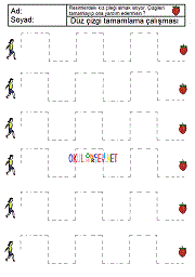 okul öncesi düz çizgi çalışması